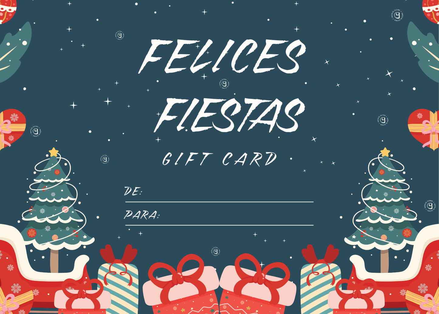 Tarjeta de regalo: FELIZ NAVIDAD