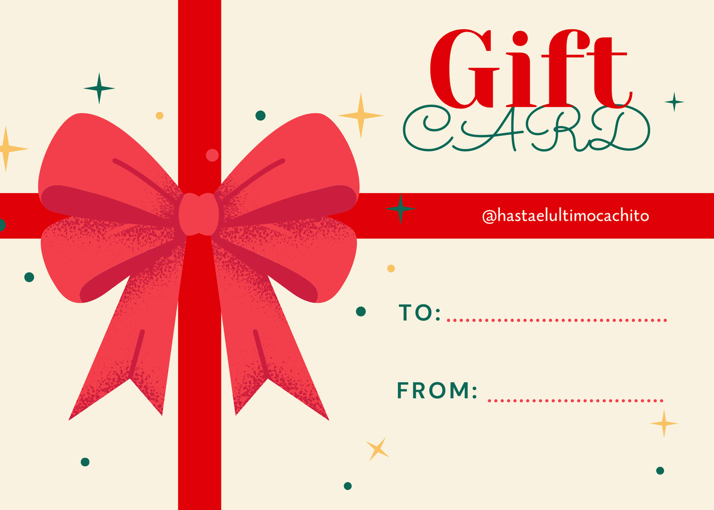 Tarjeta de regalo: FELIZ NAVIDAD