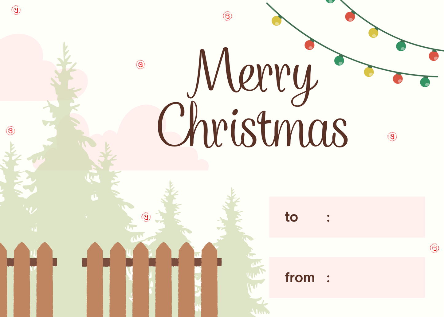 Tarjeta de regalo: FELIZ NAVIDAD